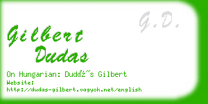 gilbert dudas business card